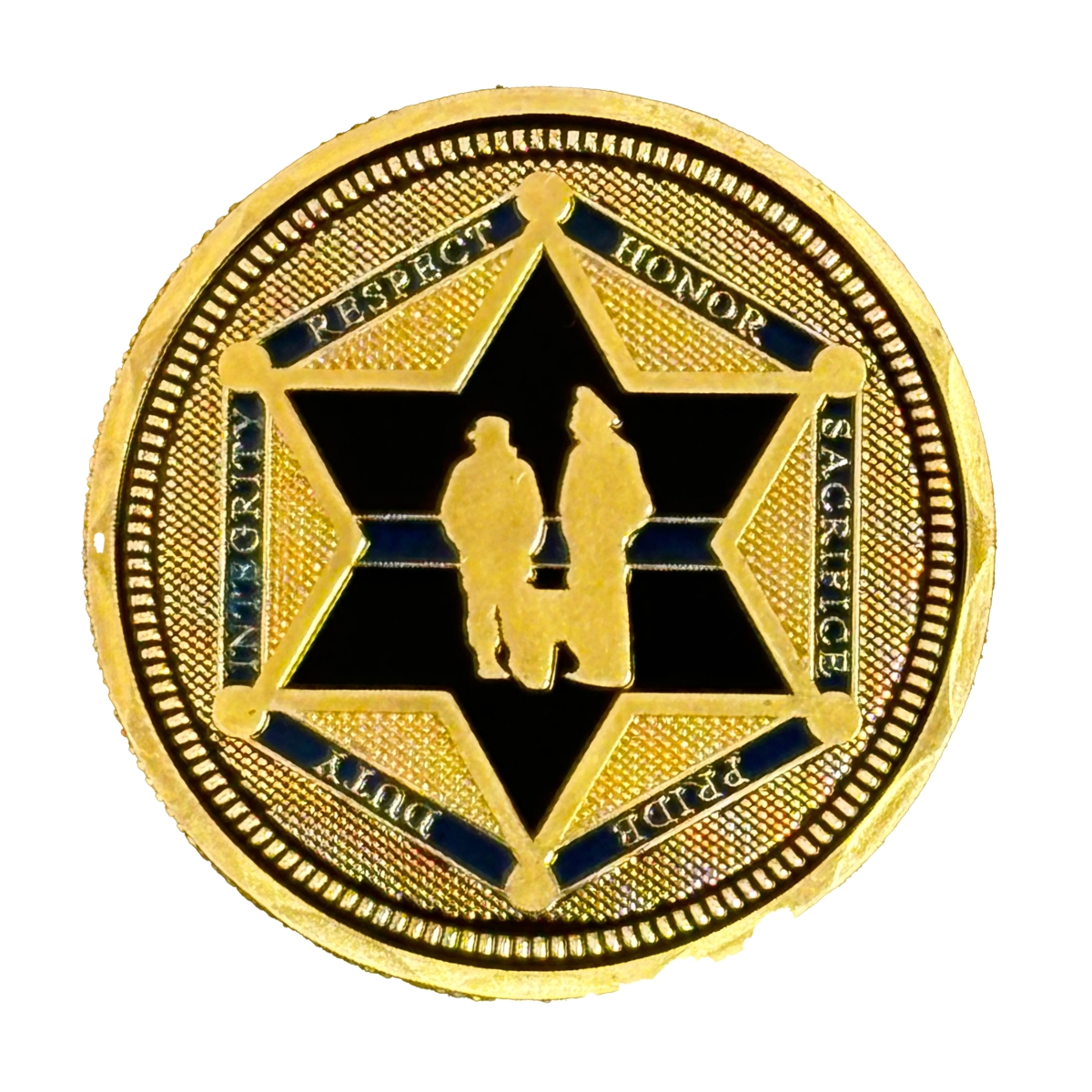 Picture of Blinkee UPPCCPC-GD US Police Prayer Challenge Commemorative Gold Plated Coin