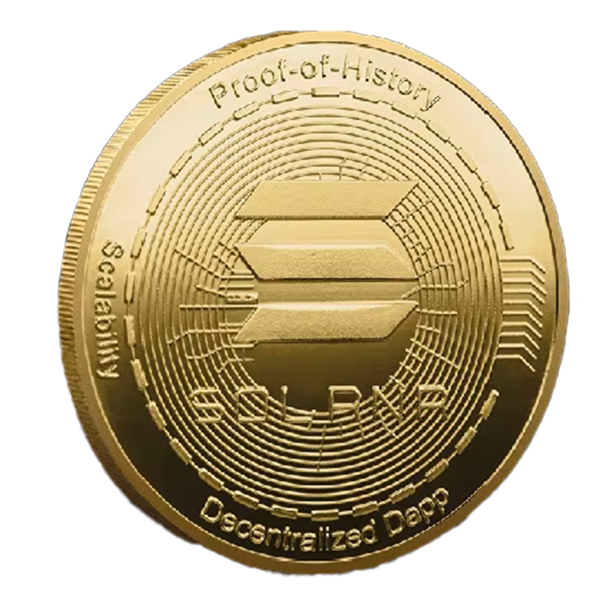 Picture of Blinkee SLDDBCGP-GD Solana Decentralized Depp Blockchain Crypto Gold Plated Coin