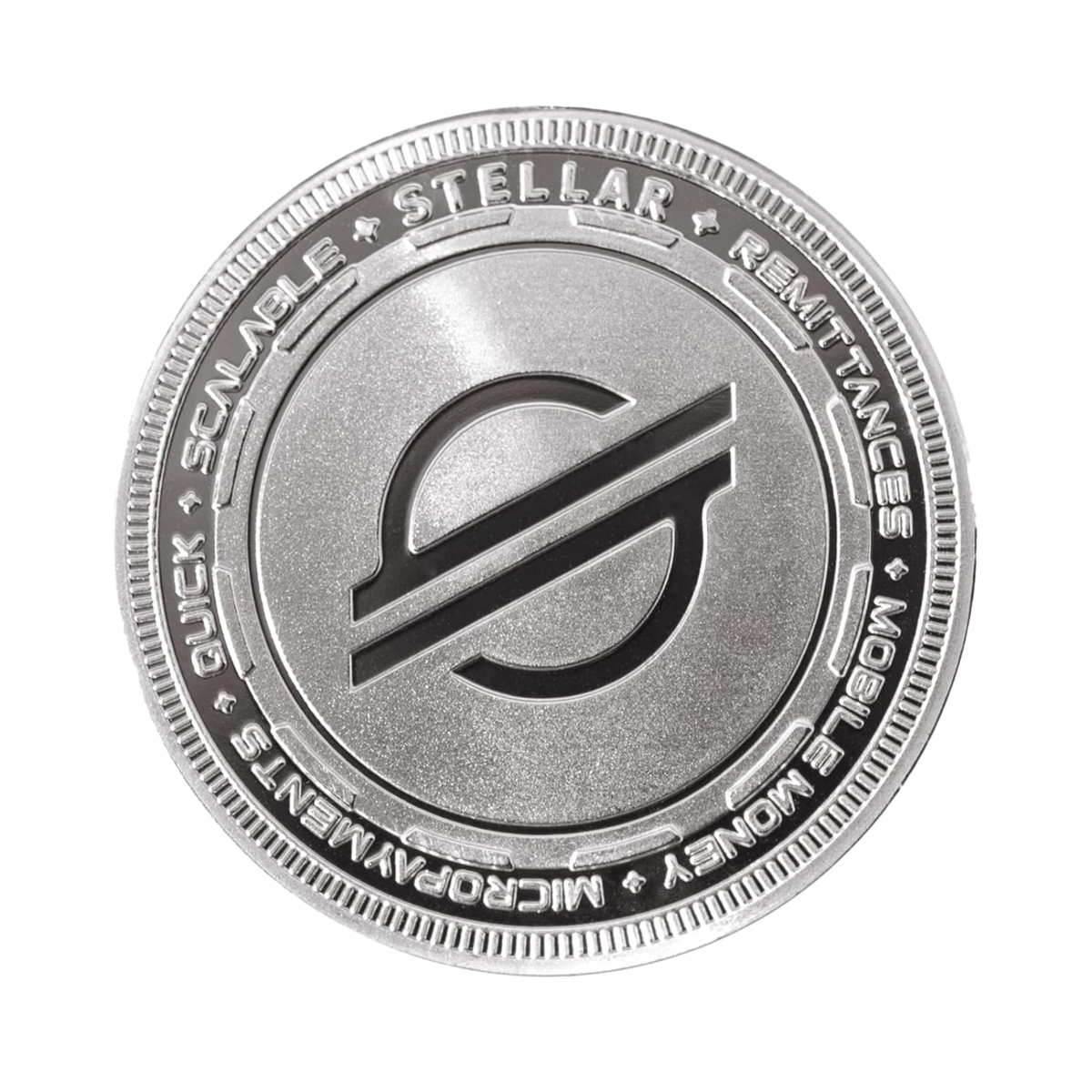 LSCSPSC-SL XLM Stellar Blockchain Crypto Silver Plated Souvenir Coin