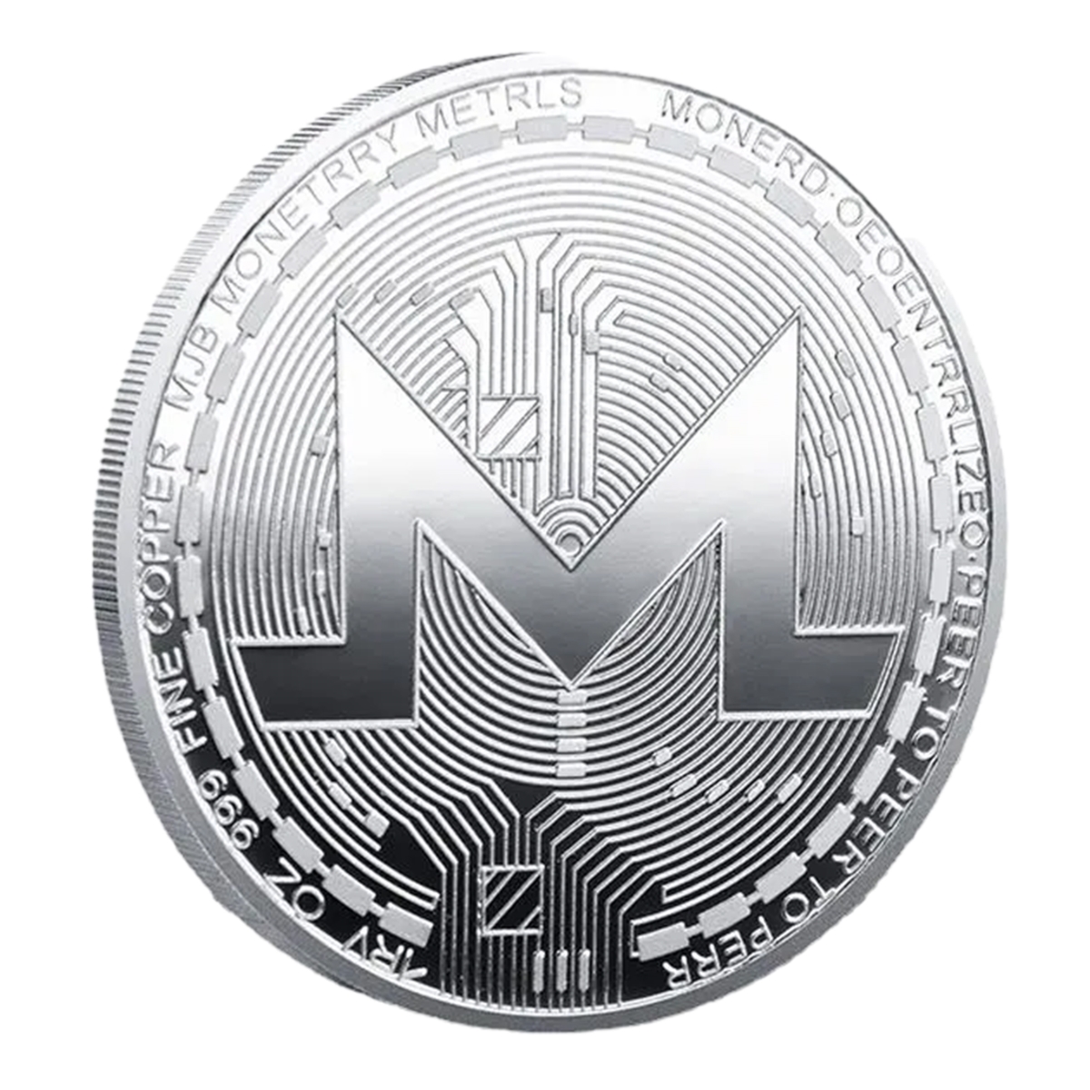 Picture of Blinkee MNBCSPC-SL Monero Blockchain Crypto Silver Plated Coin