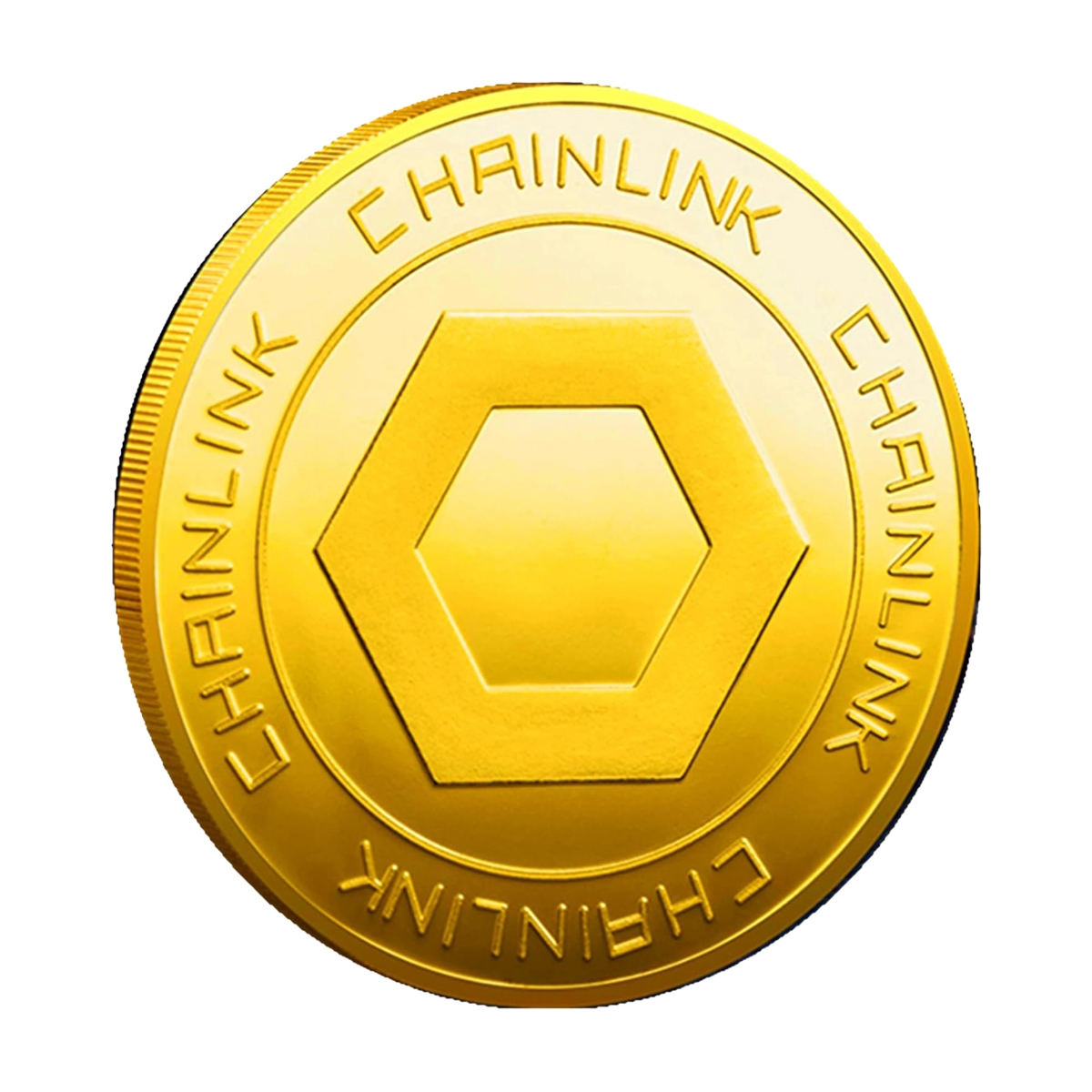 Picture of Blinkee SSBCGPCS-GD Chainlink Commemorative Blockchain Crypto Gold Plated Coin