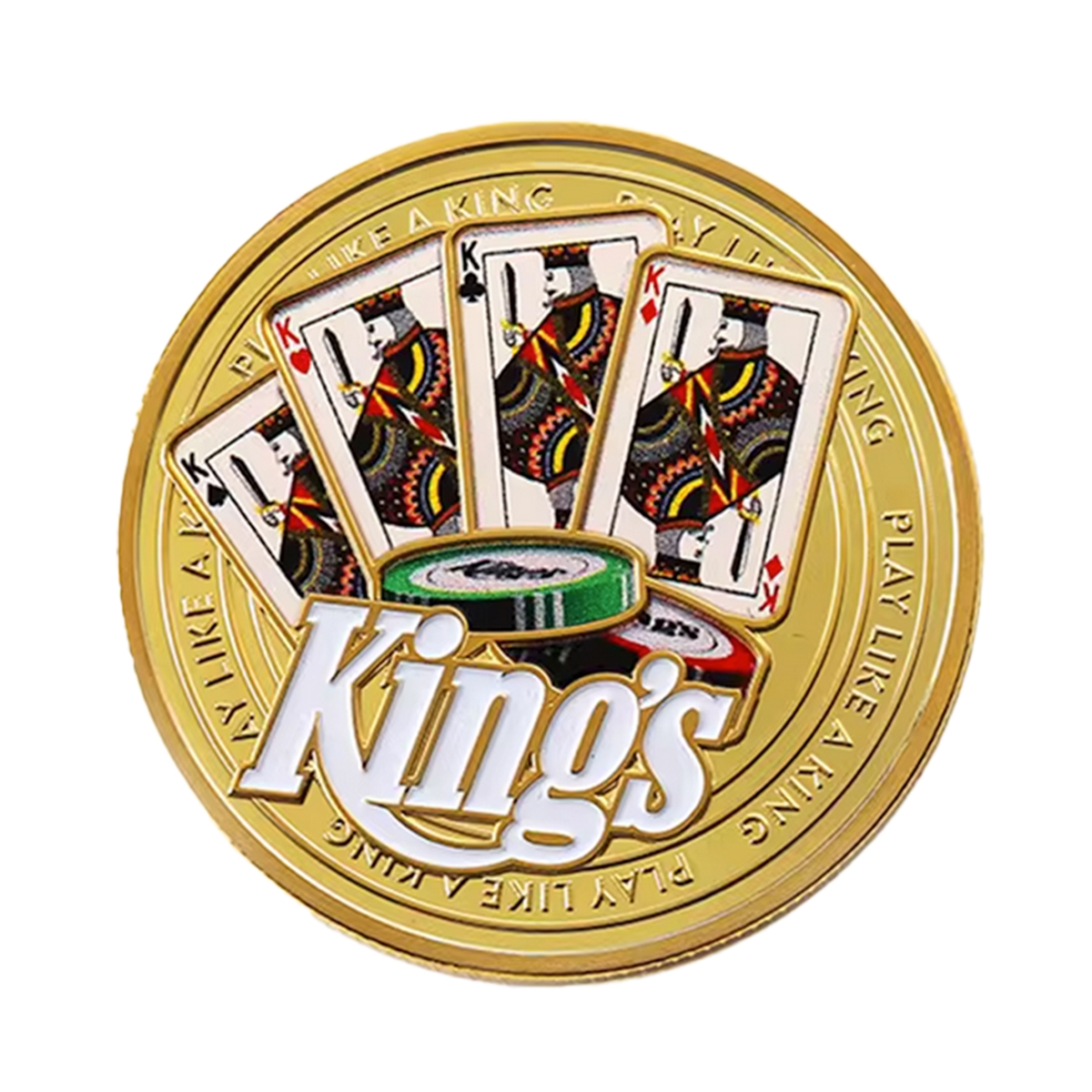 Picture of Blinkee PLAKCPGC-GD Play Like A King Casino Poker Game Challenge Gold Plated Coins