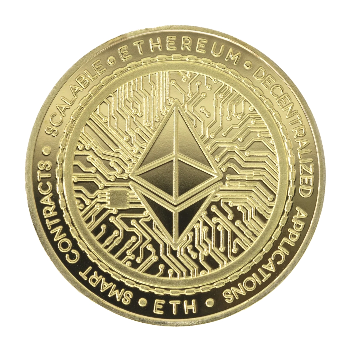 ECBCGPC-GD Ethereum Classic Blockchain Crypto Gold Plated Coin
