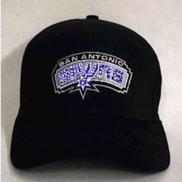 SASFFP-BL San Antonio Spurs Flashing Fiber Optic Cap