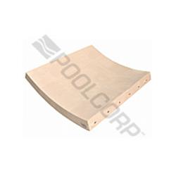 DLM-CN0380480X 4 ft. Radius Corner Polymer Panel - Black