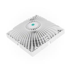 9 in. Round Retro MoFlow Main Drain Grate, White