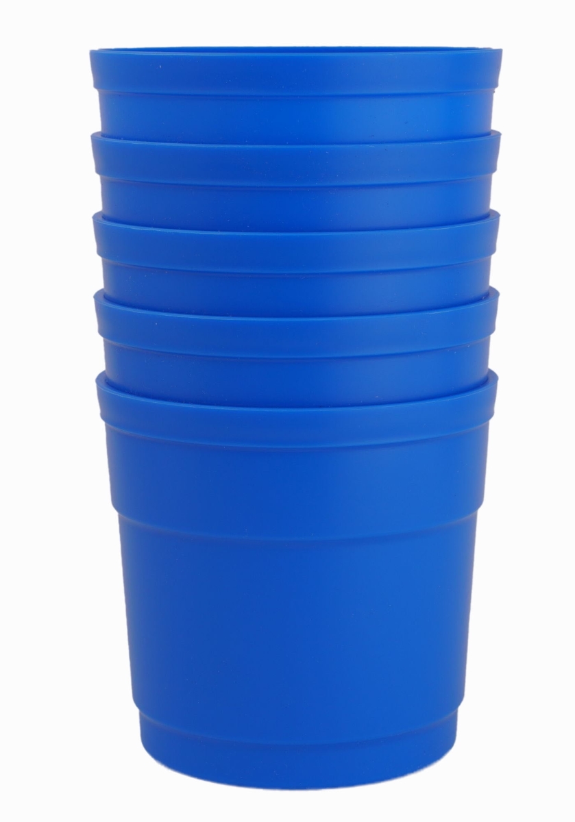 TAPSB5 4 in. Flower Pots with Saucers, Sea Blue - Polypropylene - Pack of 5