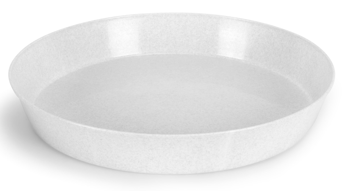 7in. Granite Plant Saucer - White - Polypropylene - Eco-Friendly Design