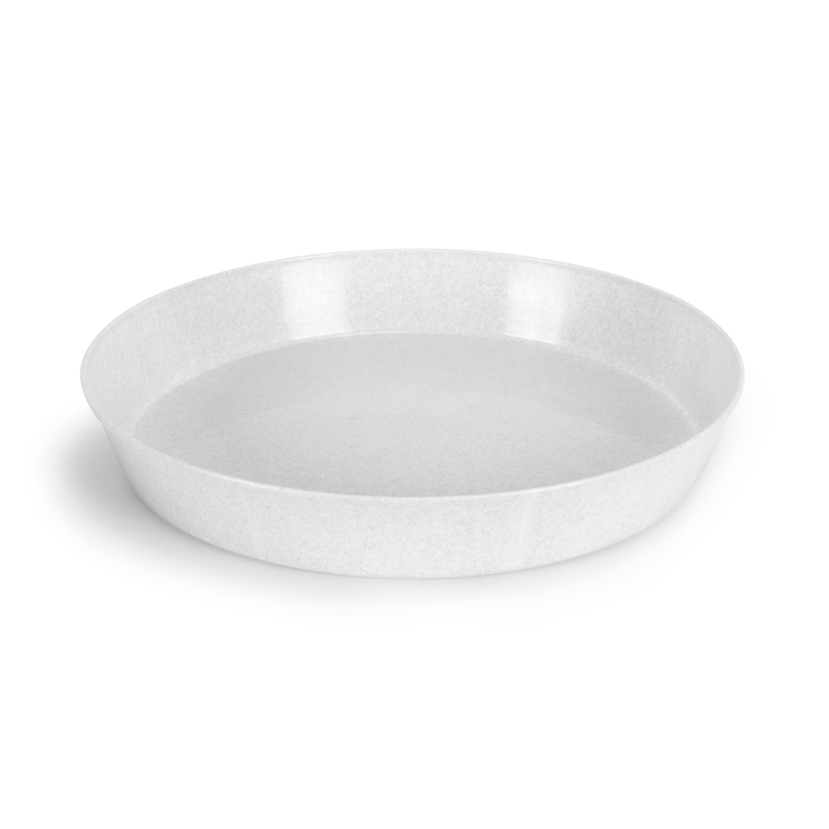 18in. Granite Plant Saucer - White - Polypropylene - Eco-Friendly Design