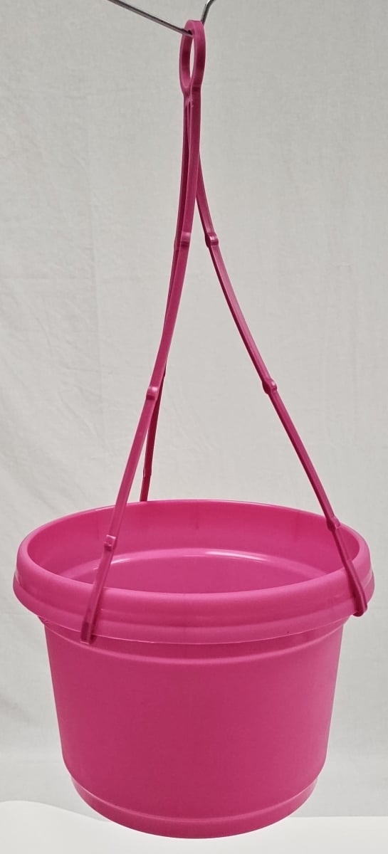 LHAPP 12 in. Single Hanging Flower Pot Colored, Purple - Polypropylene