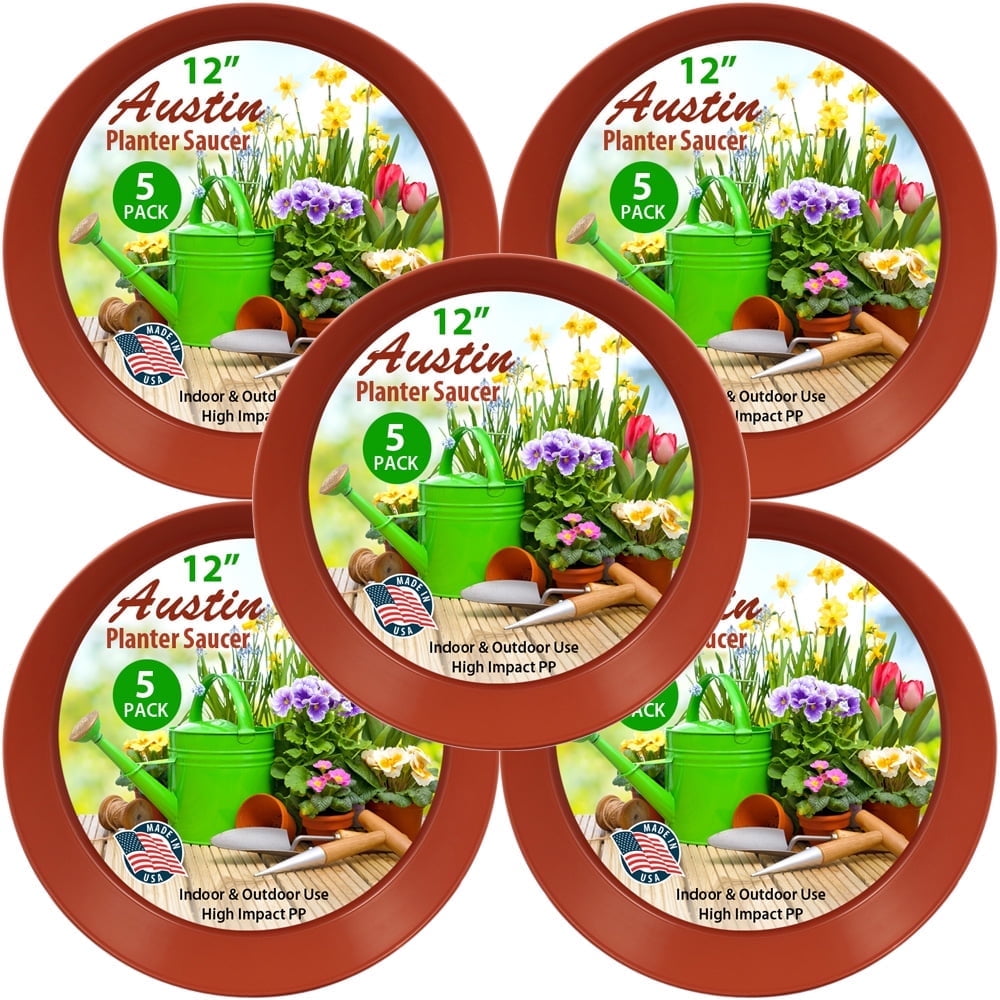 AS7TC5n 7 in. Plant Saucer Colored, Terra Cotta - Polypropylene - 5.5 in. Base - Pack of 10