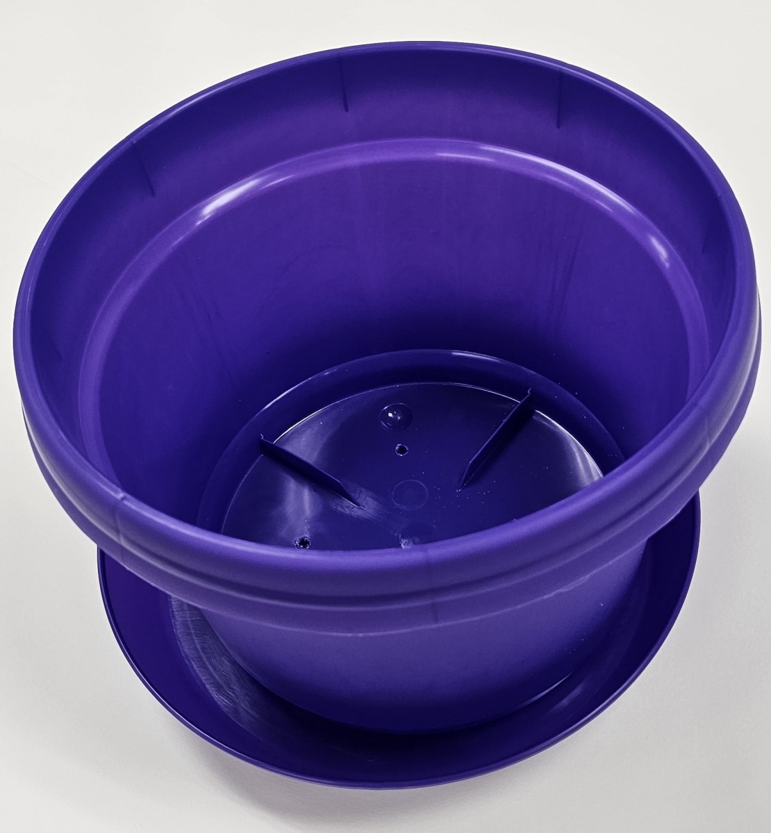 MAP PU 9 in. Single Flower Pot with Saucer Colored, Purple - Polypropylene