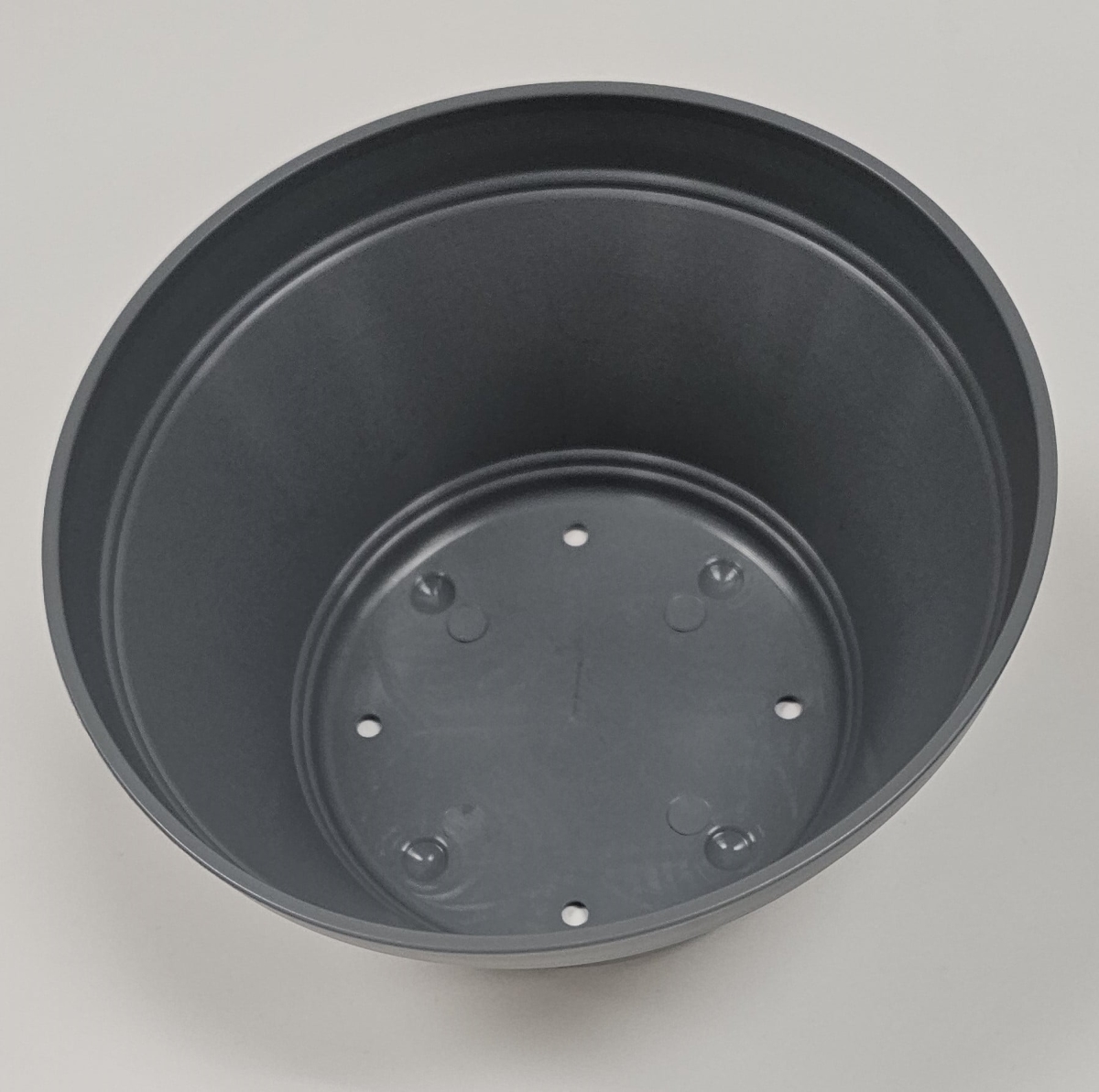 7.5in. Gray Flower Pot with Saucer - Eco-Friendly Polypropylene