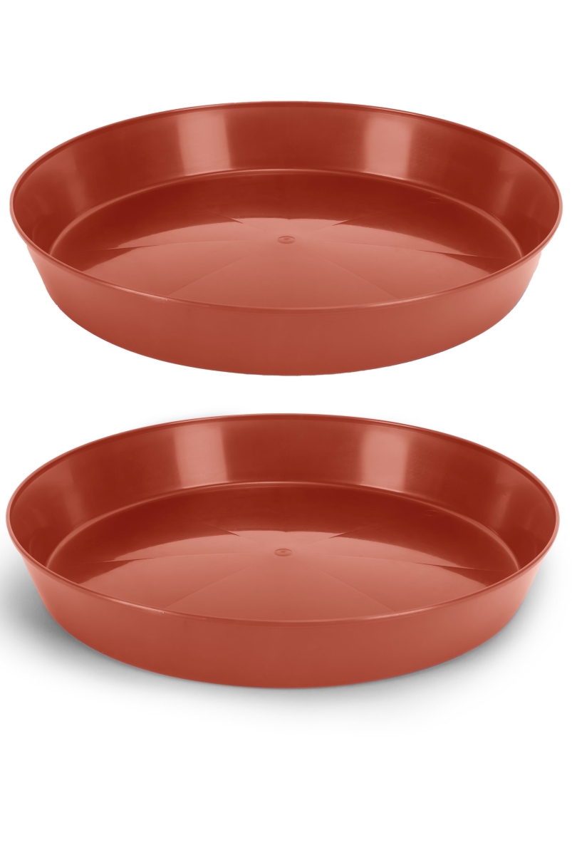 AS18TC2 18 in. Plant Saucer Colored, Terra Cotta - Polypropylene - 16.3 in. Base - Pack of 2
