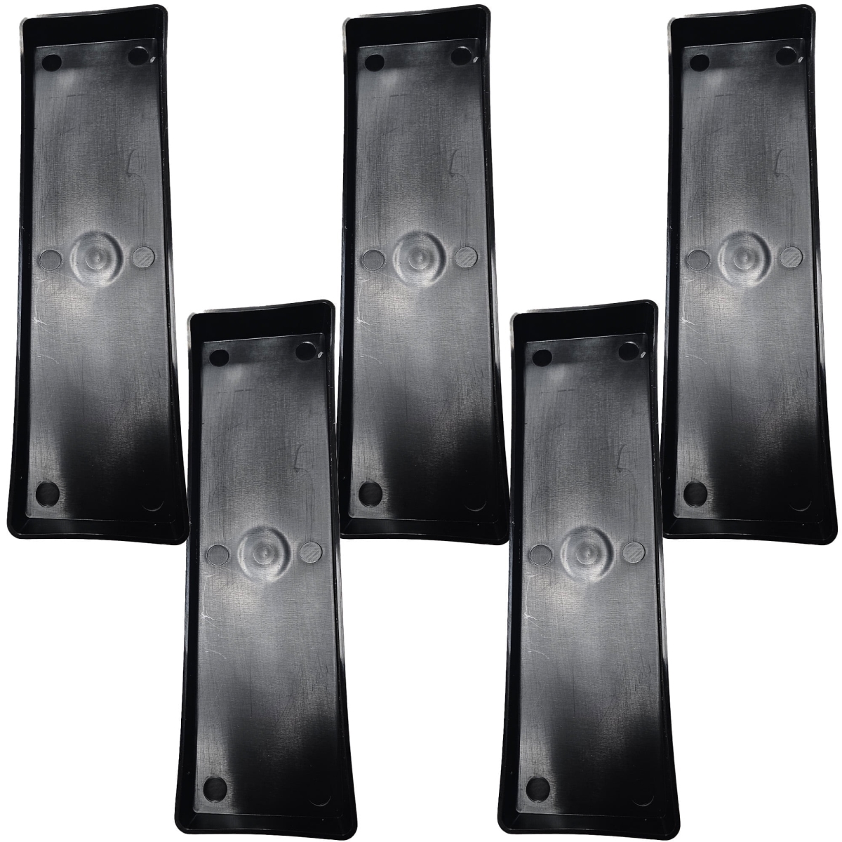 APR B 5 11.5 x 3.25 in. Saucer Rectangle, Black - Case of 5