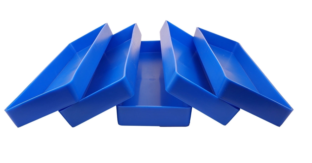 Austin Planter 3.25 x 11.5 in. Indoor & Outdoor Rectangular Plant Saucer Colored Sea Blue - Polypropylene - Pack of 5
