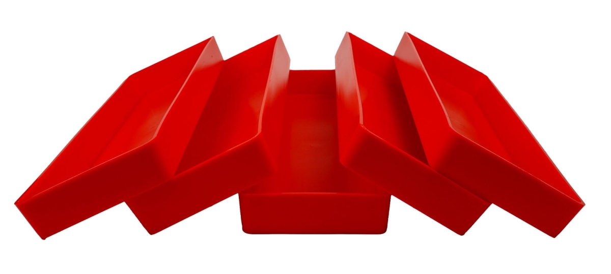 ASRR5 3.25 x 11.5 in. Indoor & Outdoor Rectangular Plant Saucer Colored, Red - Polypropylene - Pack of 5