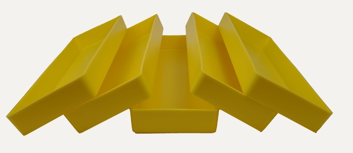 ASRY5 3.25 x 11.5 in. Indoor & Outdoor Rectangular Plant Saucer Colored, Yellow - Polypropylene - Pack of 5