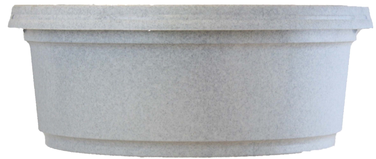 Round Pot with Saucer - White - 13 x 5 in. - Durable Polypropylene
