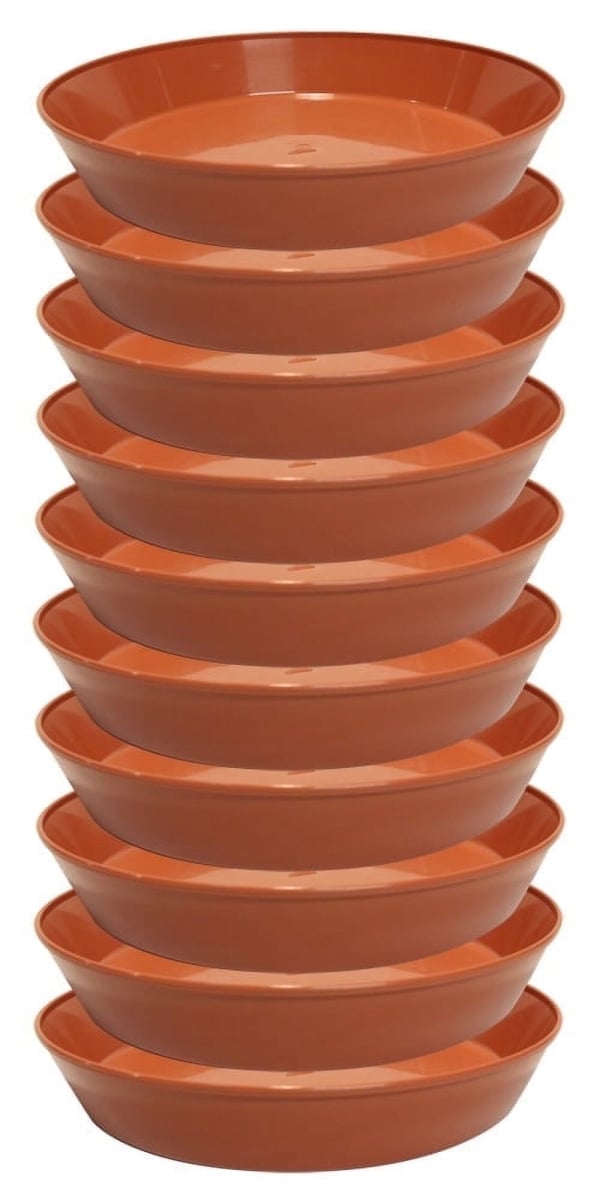 8ASTC 5pack 8 in. Plant Saucer Colored, Black - Polypropylene -10.1 in. Base - Pack of 10
