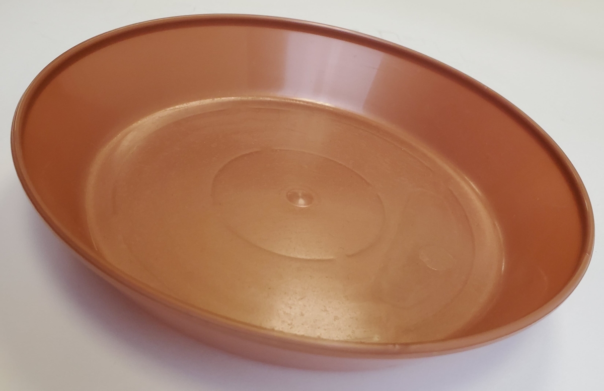 AS7M5 7 in. Plant Saucer Colored, Copper - Polypropylene - 5.5 in. Base - Pack of 5
