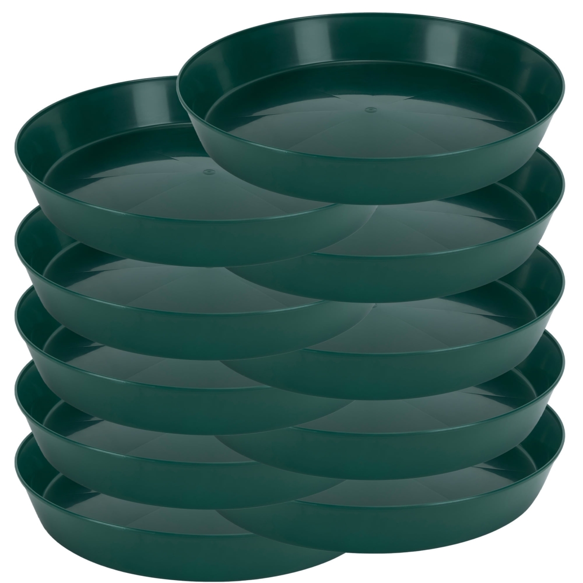 AS8HG 8 in. Plant Saucer Colored, Hunter Green - Polypropylene - 10.1 in. Base - Pack of 10