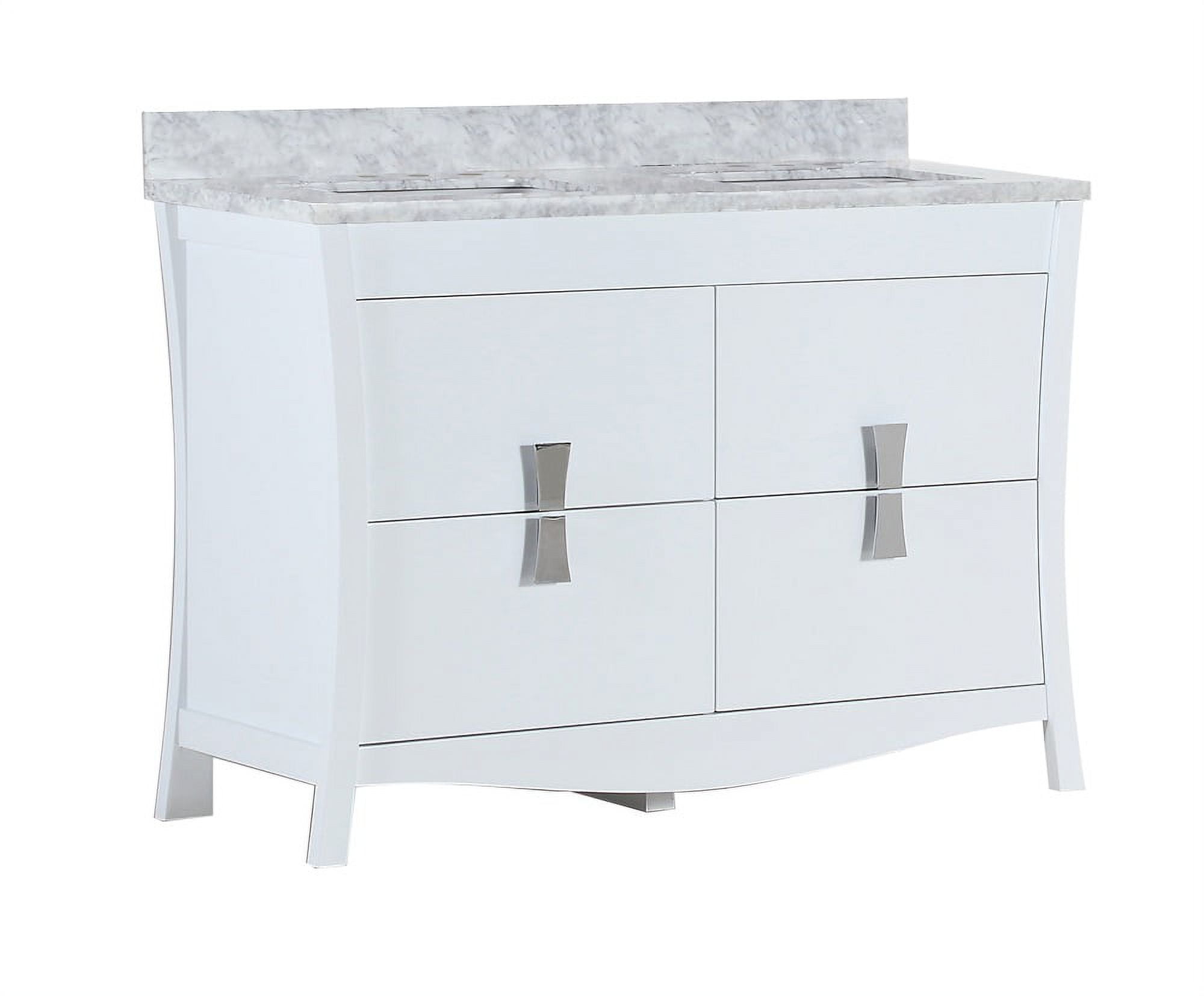 48 in. Double Sink Vanity with Galaxy Top - Black - 48in.