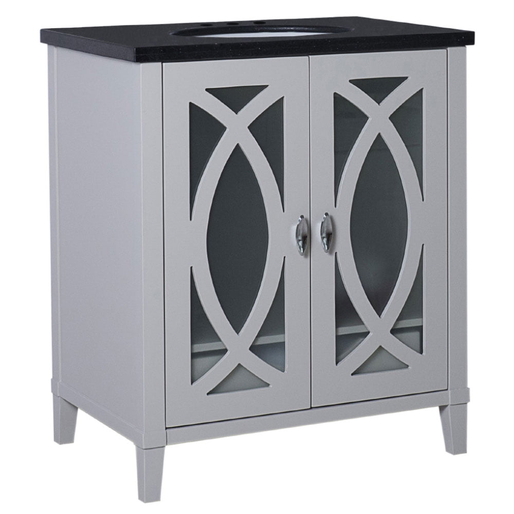 Bellaterra Home 9009-30-LG-BG 30 in. Sngle Single Vanity Manufactured Wood, Light Gray -  Bellaterra Home LLc