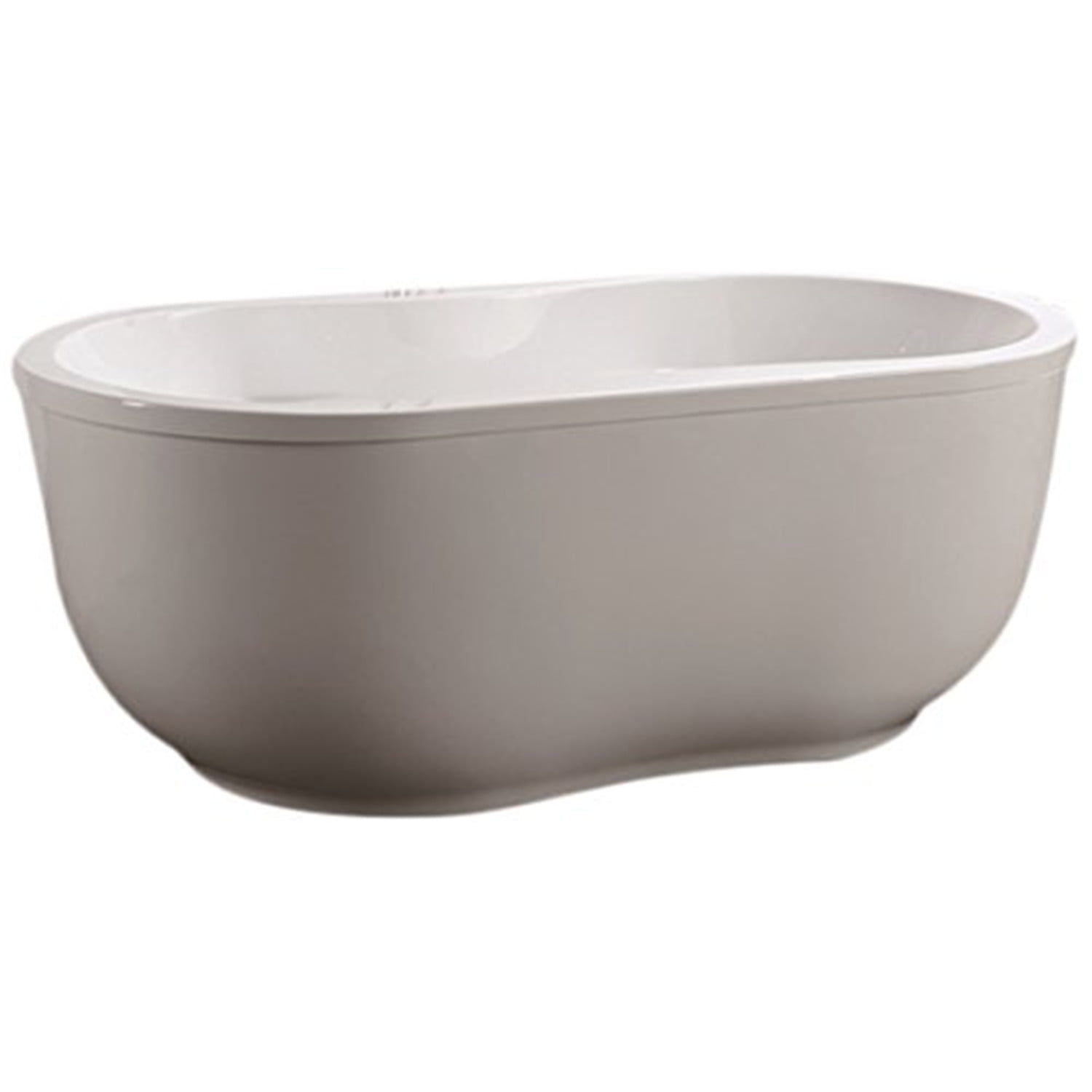 65 in. Freestanding Soaking Bathtub - Glossy White - 65in.