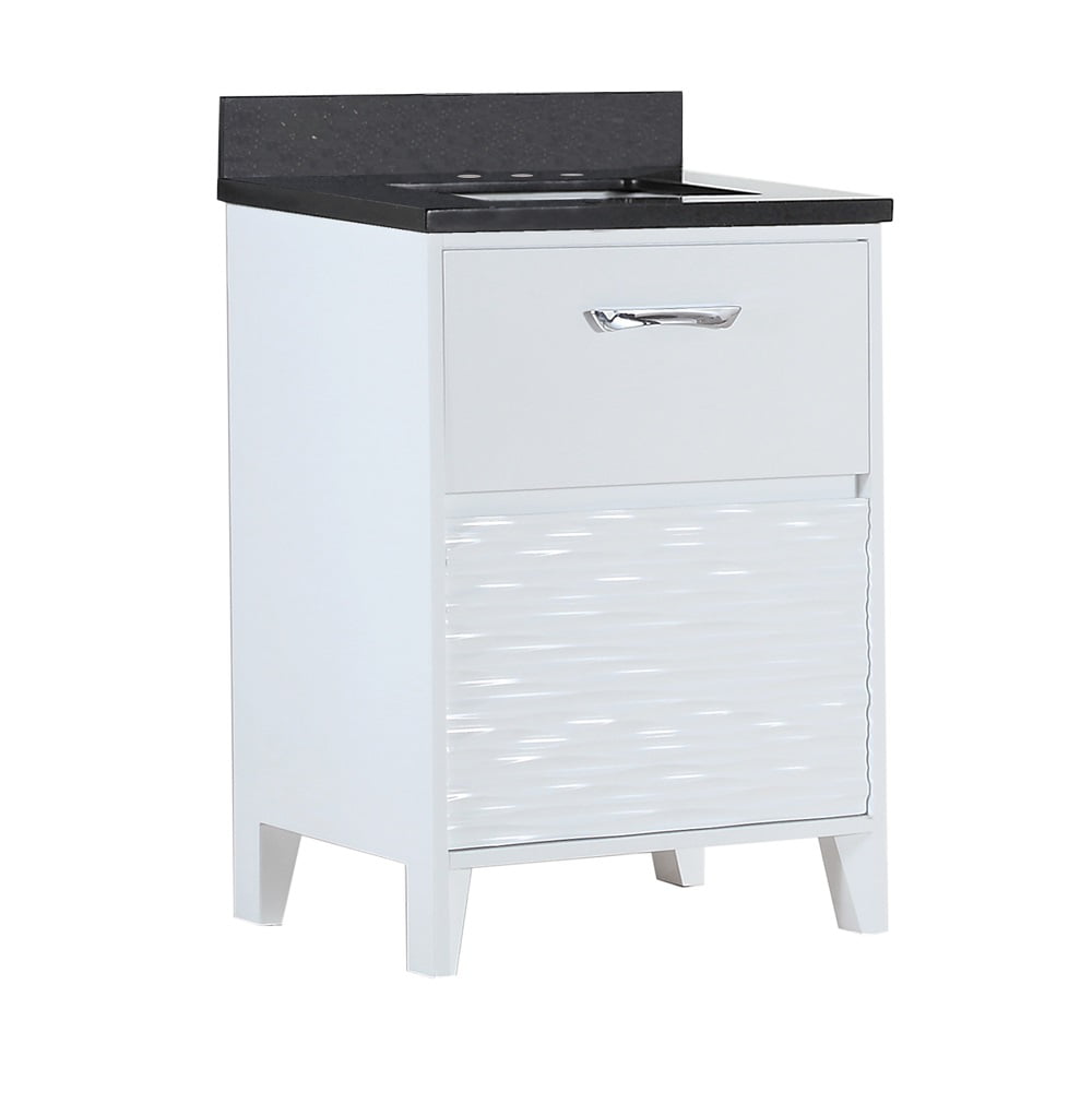 24 in. Single Sink Vanity with Black Galaxy Top