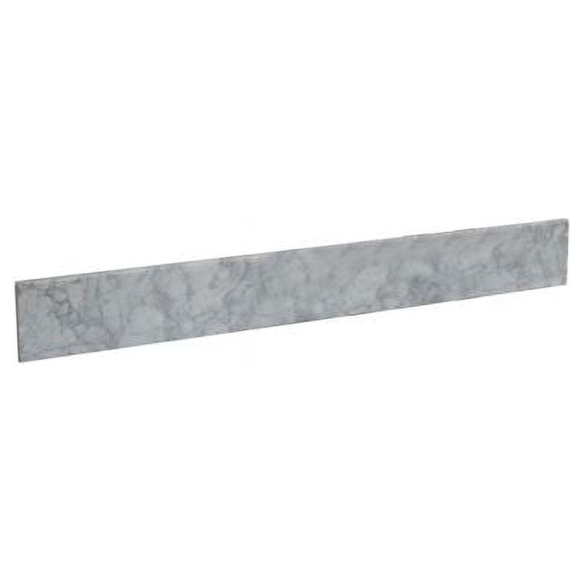 24 in. Carrara Marble Backsplash, White