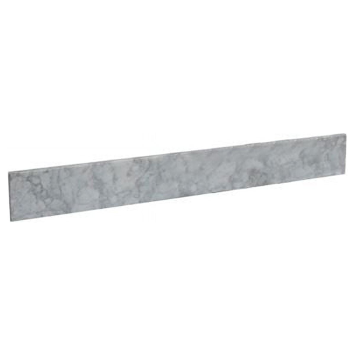 25 in. Carrara Marble Backsplash, White