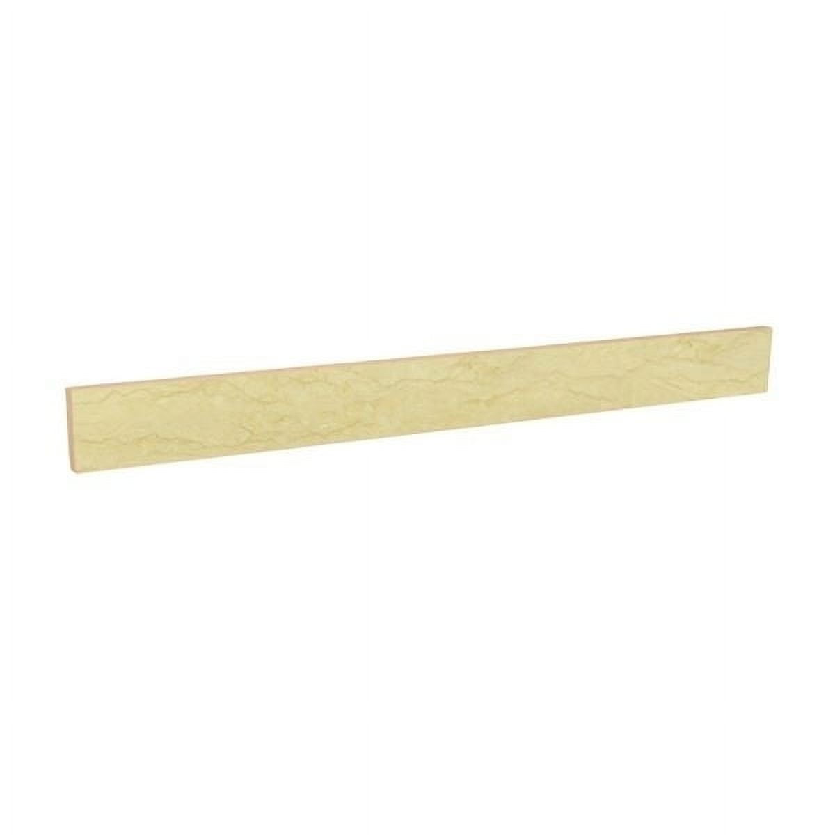 42 in. Carrara Marble Backsplash, Cream