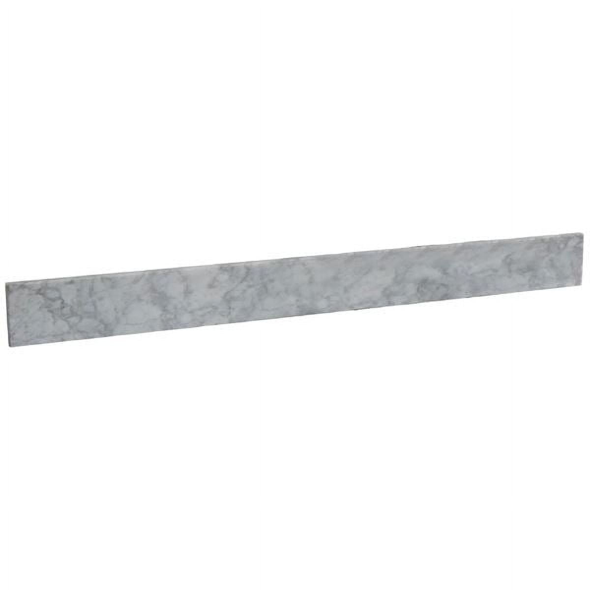 50 in. Carrara Marble Backsplash, White