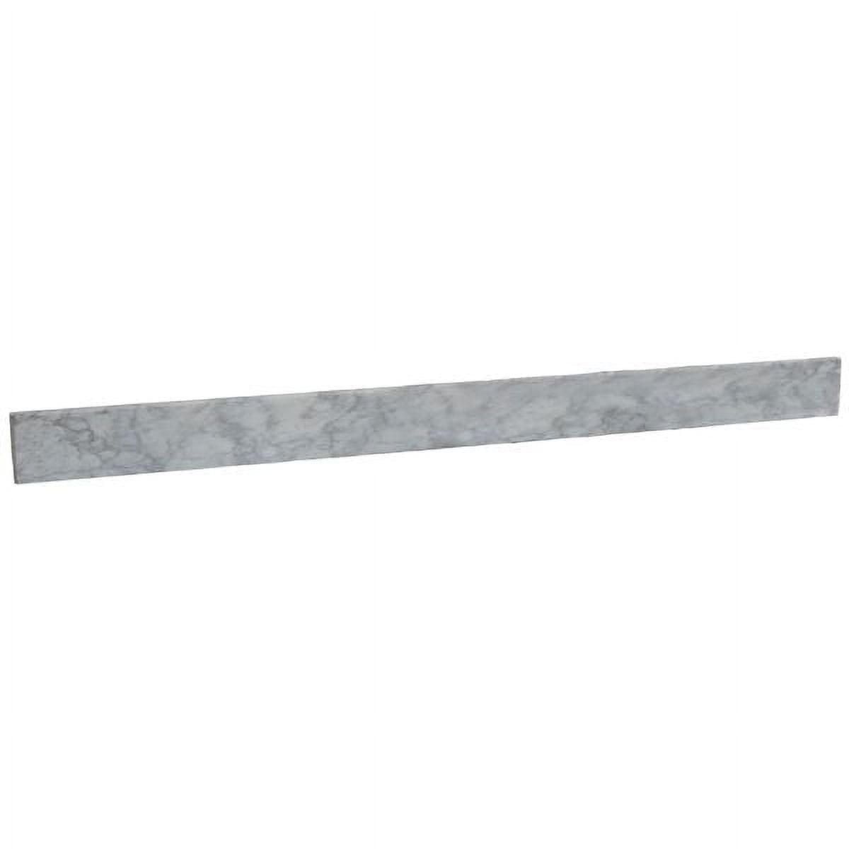 61 in. Carrara Marble Backsplash, White