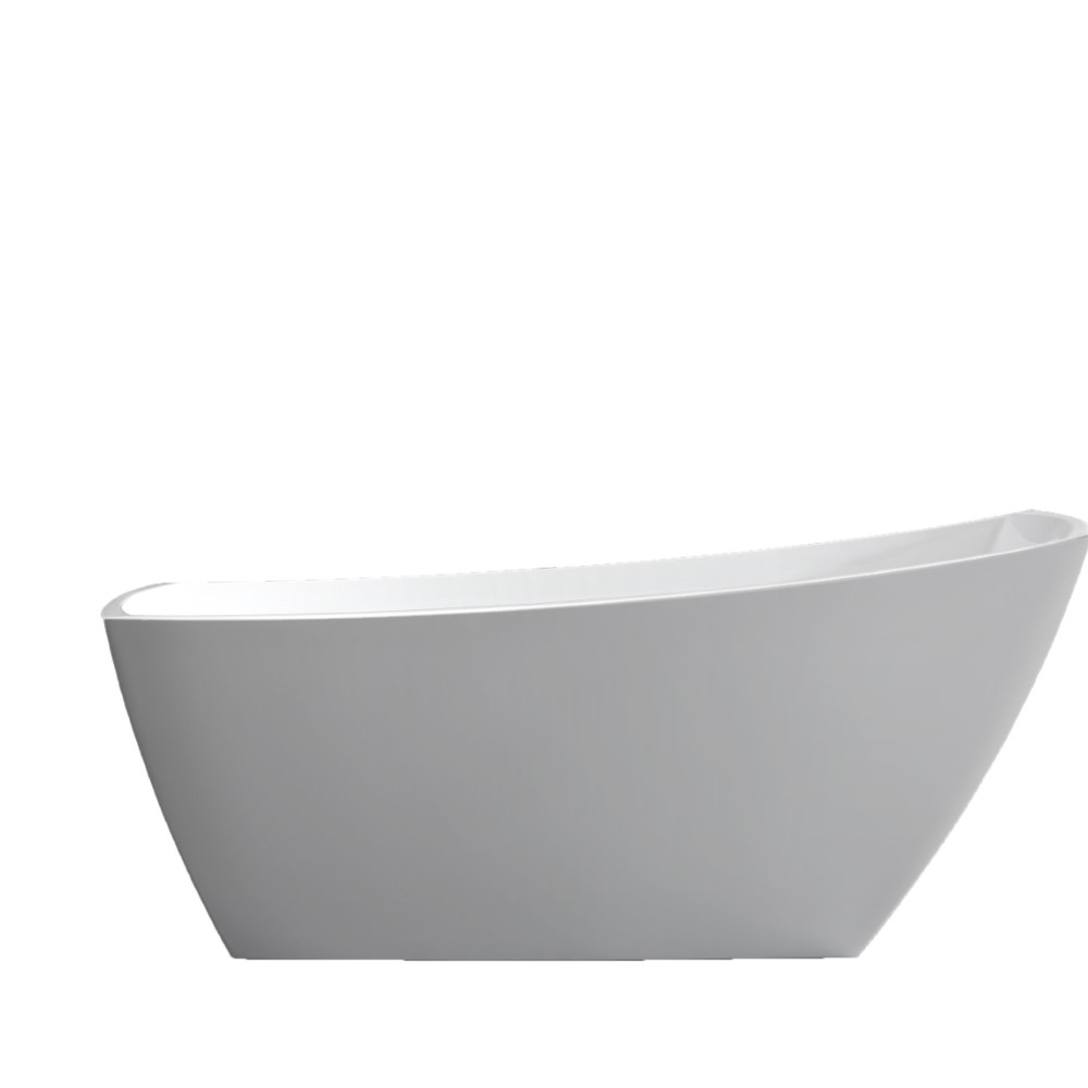 Albi Freestanding Bathtub - White - 67 in. - Ergonomic Design