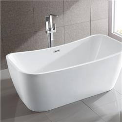 67 in. Arles Freestanding Bathtub, White