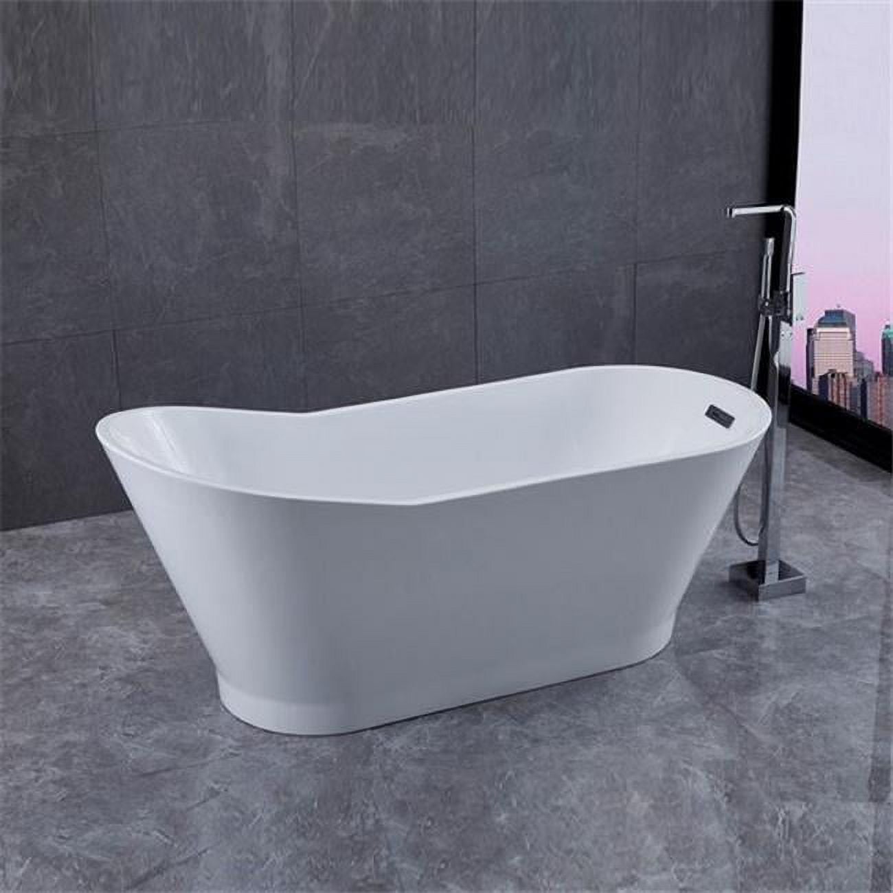 67 in. Melun Freestanding Bathtub, White