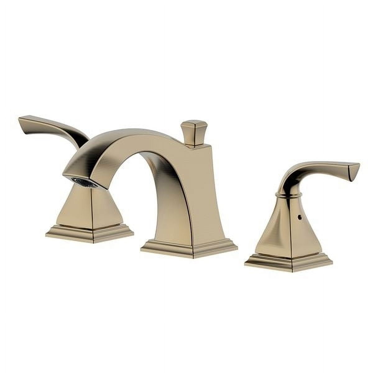 Bellaterra Home S8228-8-GD-W Kaden Double Handle Widespread Bathroom Faucet with Drain, Gold -  Bellaterra Home LLc