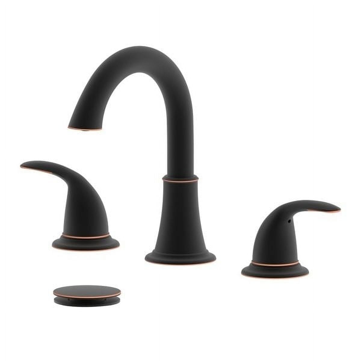 Bellaterra Home S8227-8-ORB-W Karmel Double Handle Widespread Bathroom Faucet with Drain, Oil Rubbed Bronze -  Bellaterra Home LLc