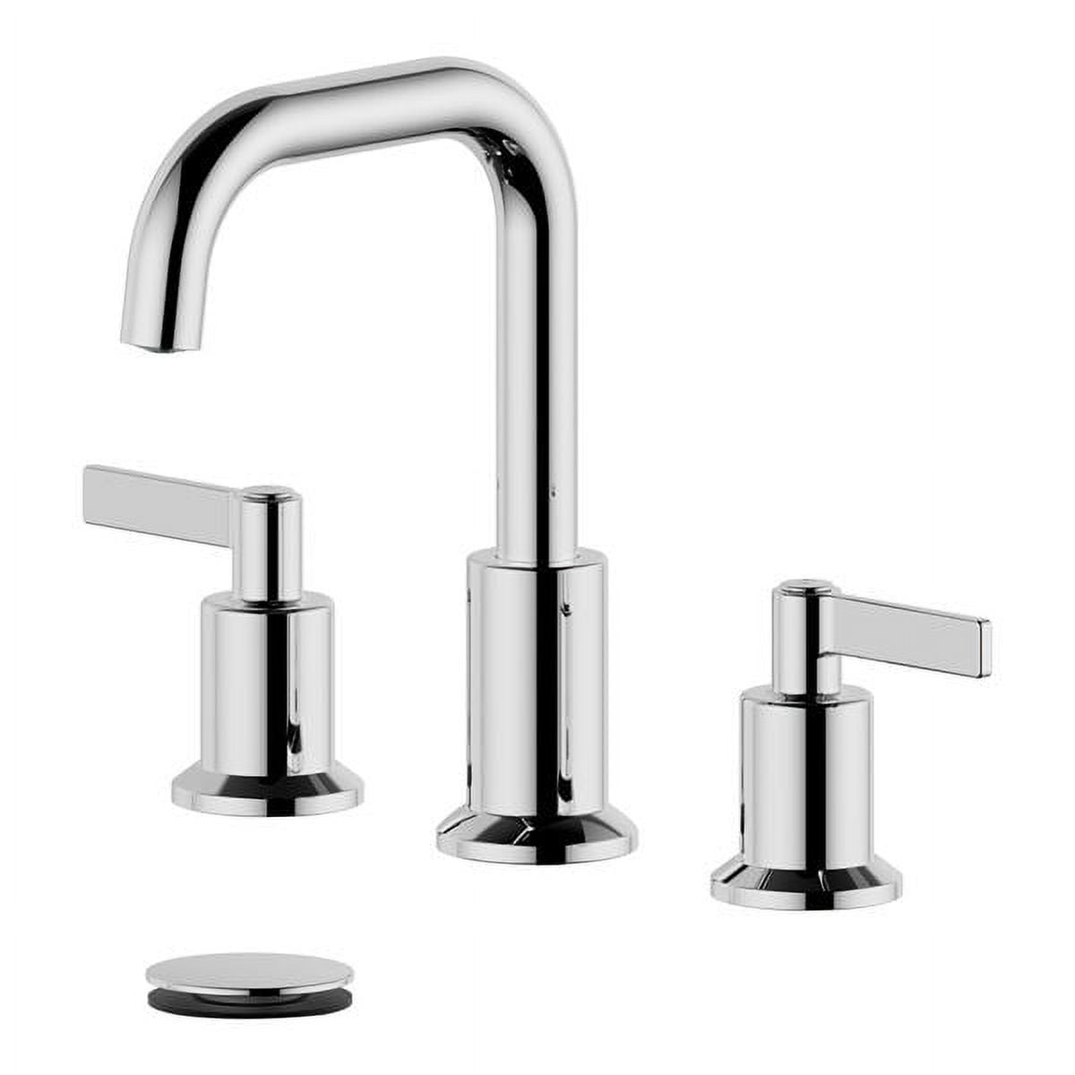 Bellaterra Home S8288-8-PC-W Kadoma Double Handle Widespread Bathroom Faucet with Drain, Polished Chrome -  Bellaterra Home LLc