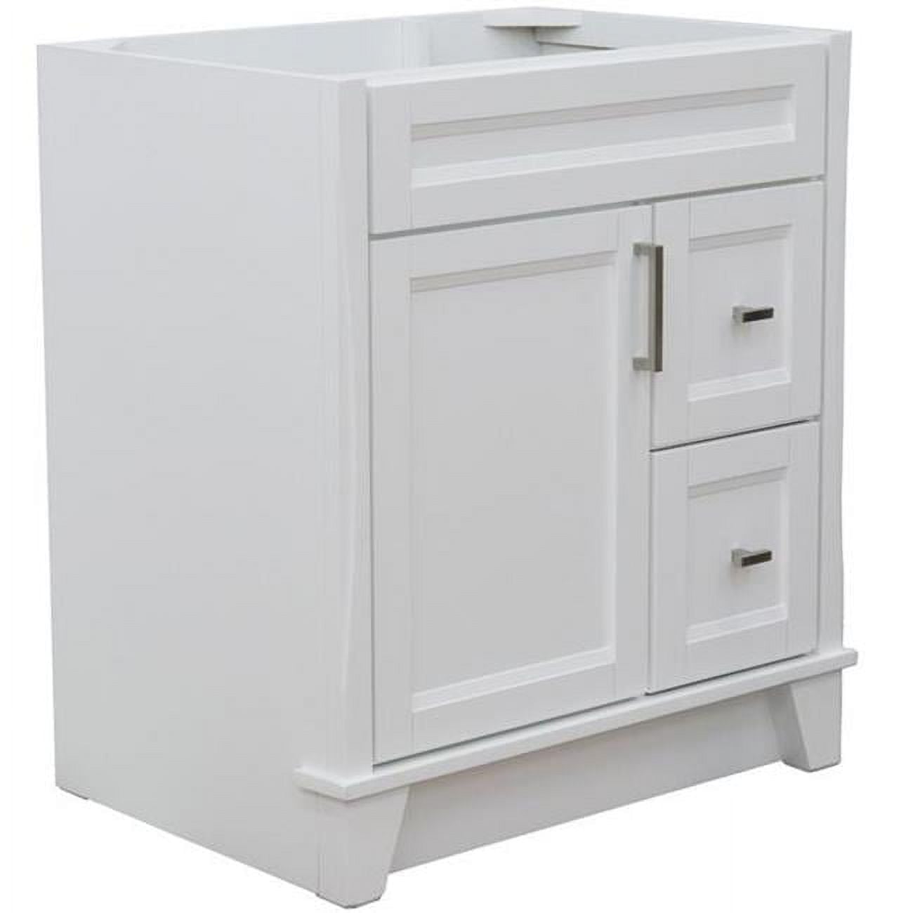 30 in. Single Sink Vanity with Cabinet, White