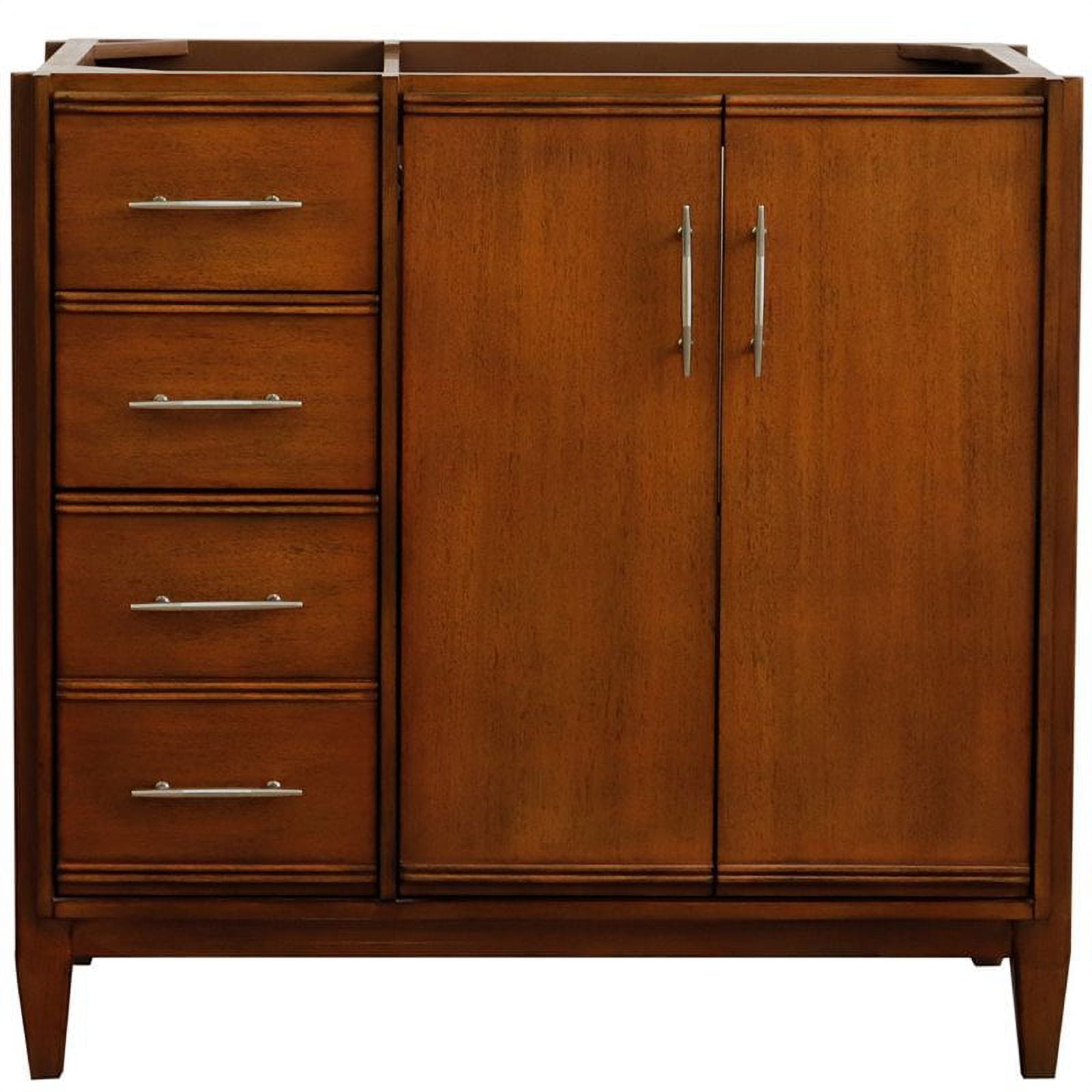 36 in. Single Sink Vanity with Cabinet, Walnut - Right Door