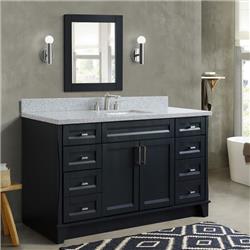 Bellaterra Home 400700-61S-DG-GYR 61 in. Single Rectangle Sink Vanity with Granite Top, Dark Gray & Gray