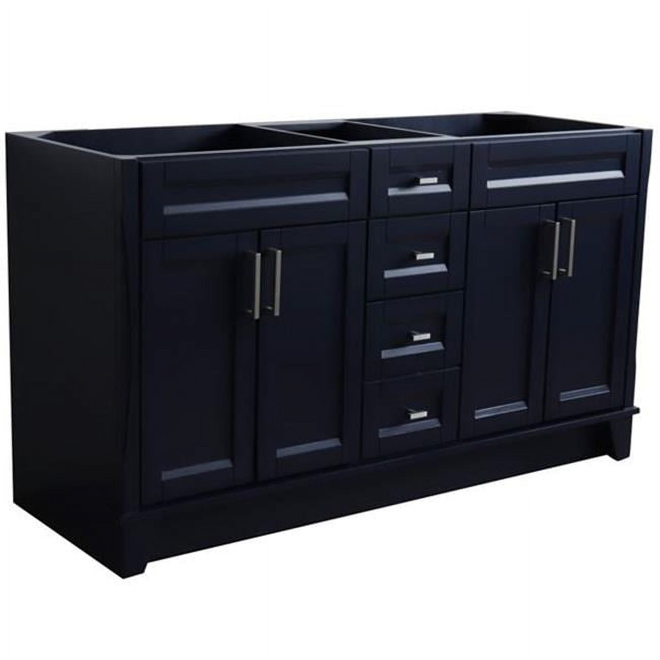 60 in. Double Vanity with Cabinet, Blue