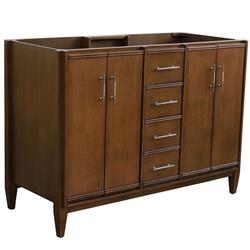 48 in. Double Sink Vanity with Cabinet, Walnut