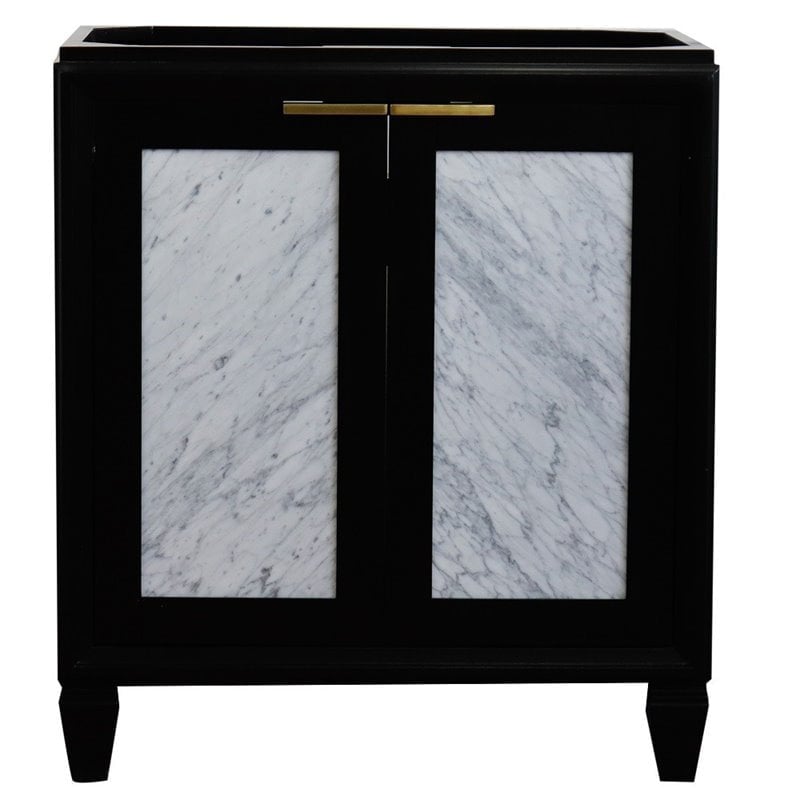 30 in. Single Sink Vanity with Cabinet, Black