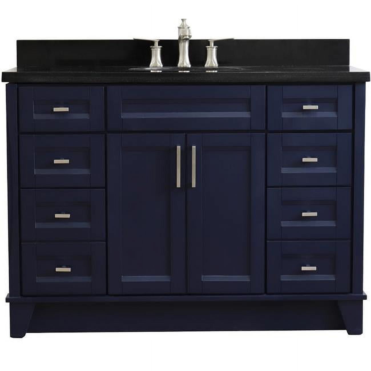 49 in. Galaxy Granite Oval Sink Single Vanity, Blue & Black