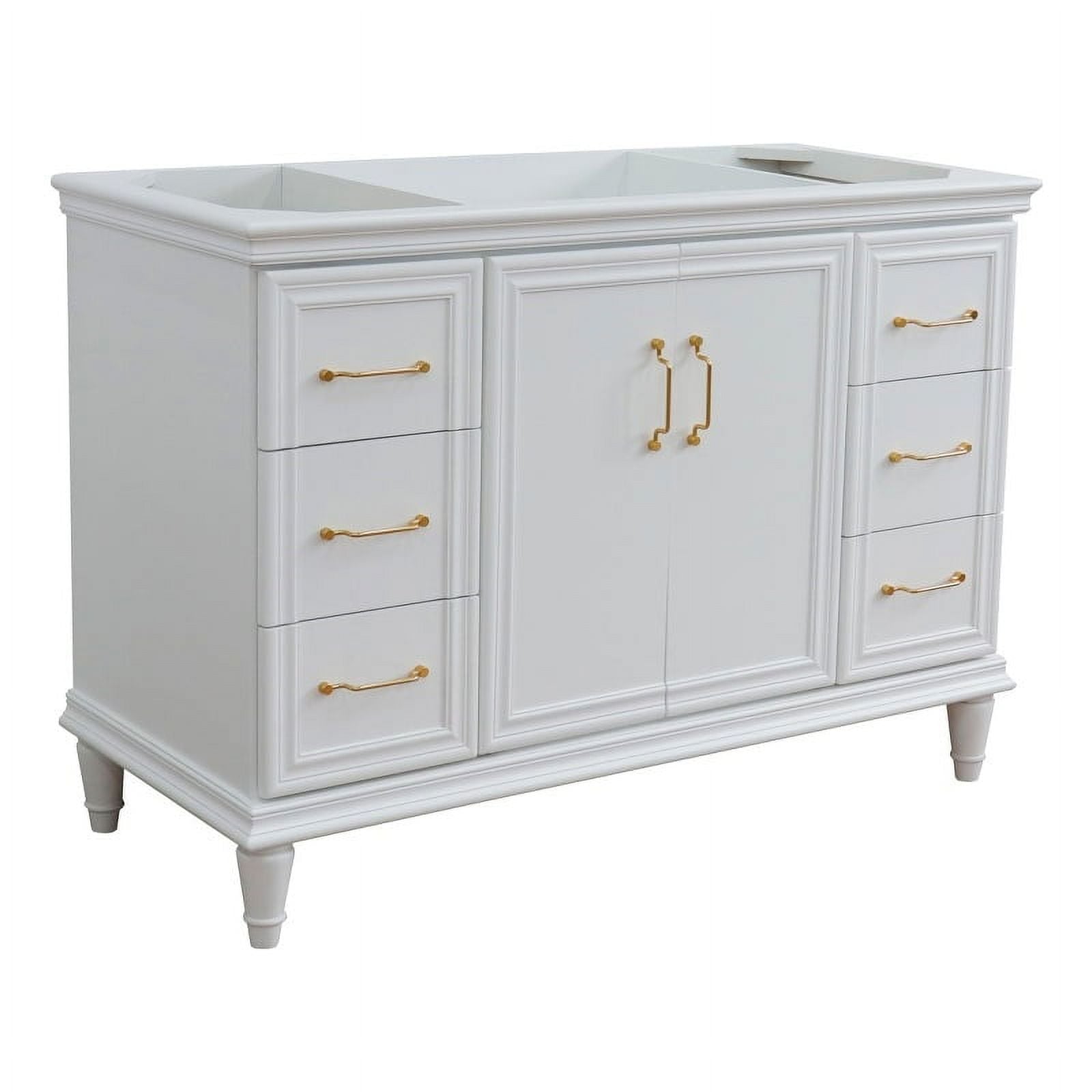 48 in. Single Vanity with Cabinet, White