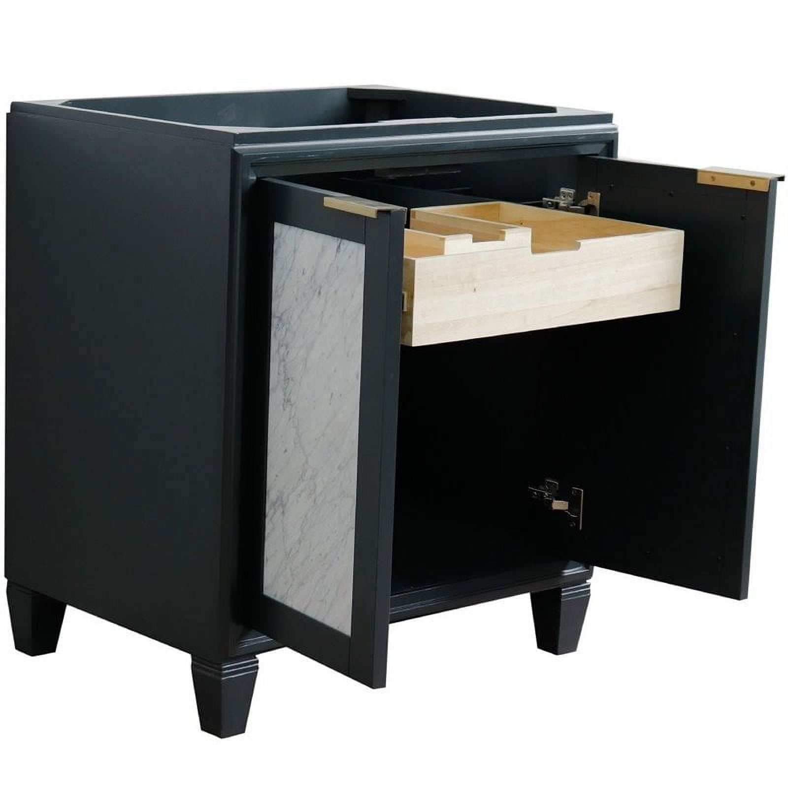 30 in. Single Sink Vanity with Cabinet, Dark Gray